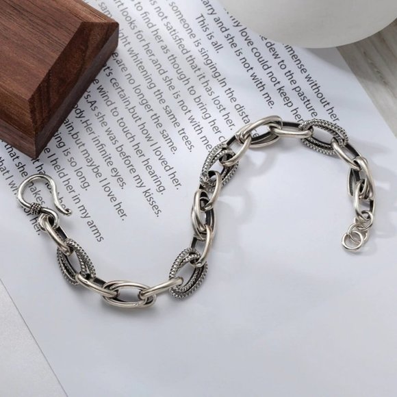 *NEW 925 Sterling Silver Link Chain Bracelet - Picture 4 of 7